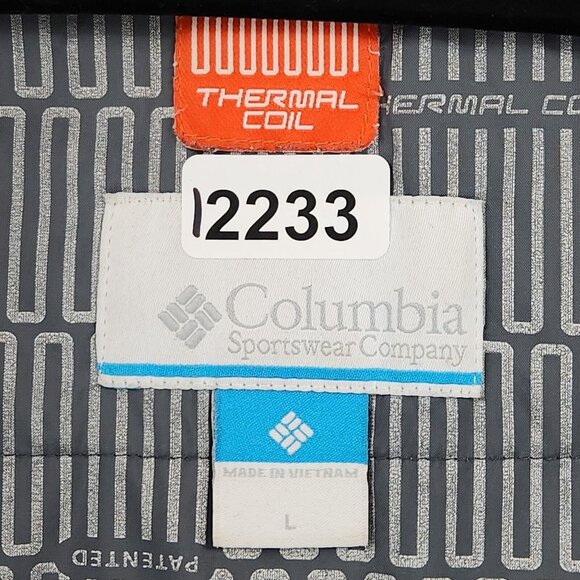 Columbia Jacket Mens Large Gray Thermal Coil Hooded Windbreaker Full Zip Casual - Picture 8 of 11